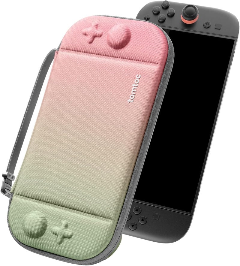 Tomtoc Slim Carrying Case for Nintendo Switch 2 Model 2025, Odorless Felt Protective Hard Shell with 12 Game Card Slots, Portable Travel Storage Case with Original Patent and Military Grade Protection - Image 1